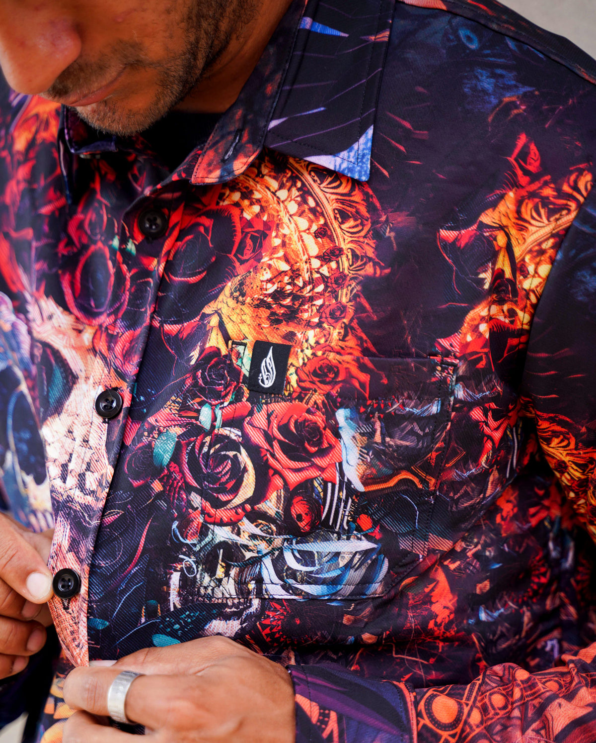 Fare Thee Well Button Down Shirt by Android Jones