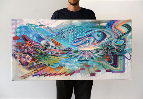 First Flight Stretched Canvas Print by Threyda x Apex