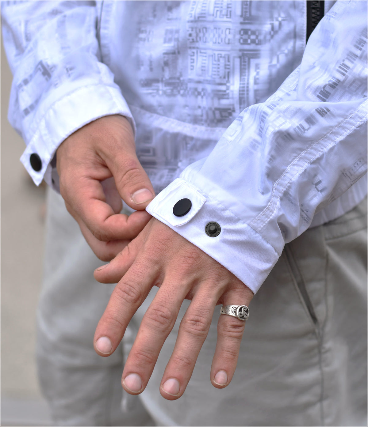 Fragmentation Transparent Windbreaker by Frame of Mind