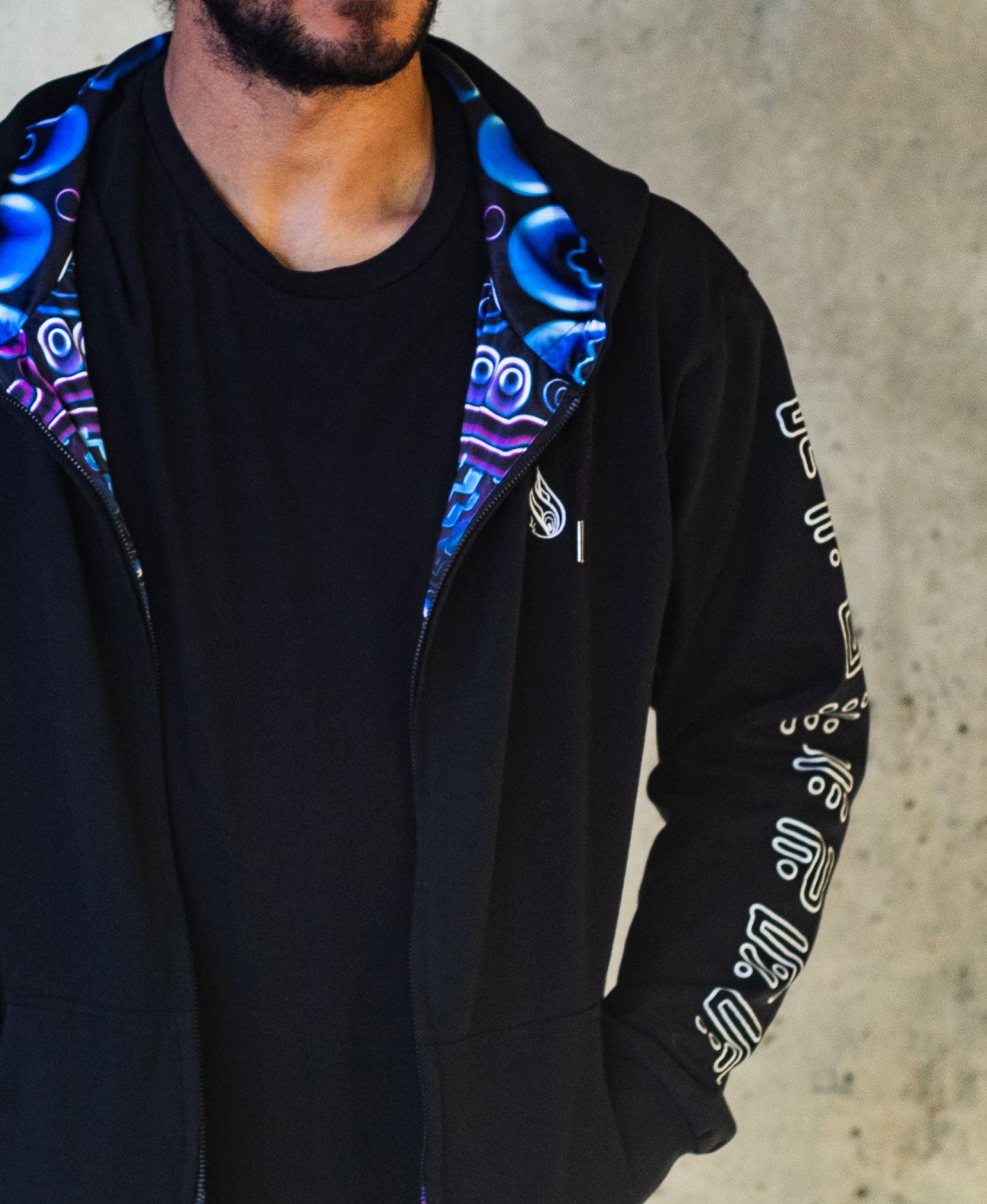 Formless Midweight Reversible Hoodie by Ben Ridgway - Threyda Art 
