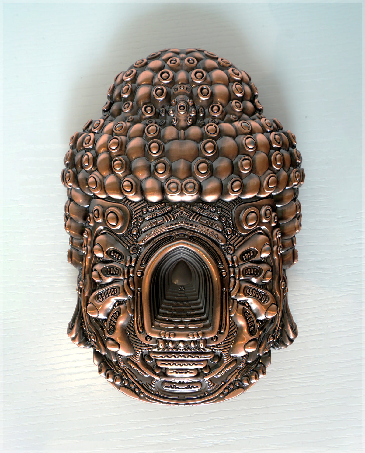 Buddha Electric Head Pin/Sculpture by Ben Ridgway
