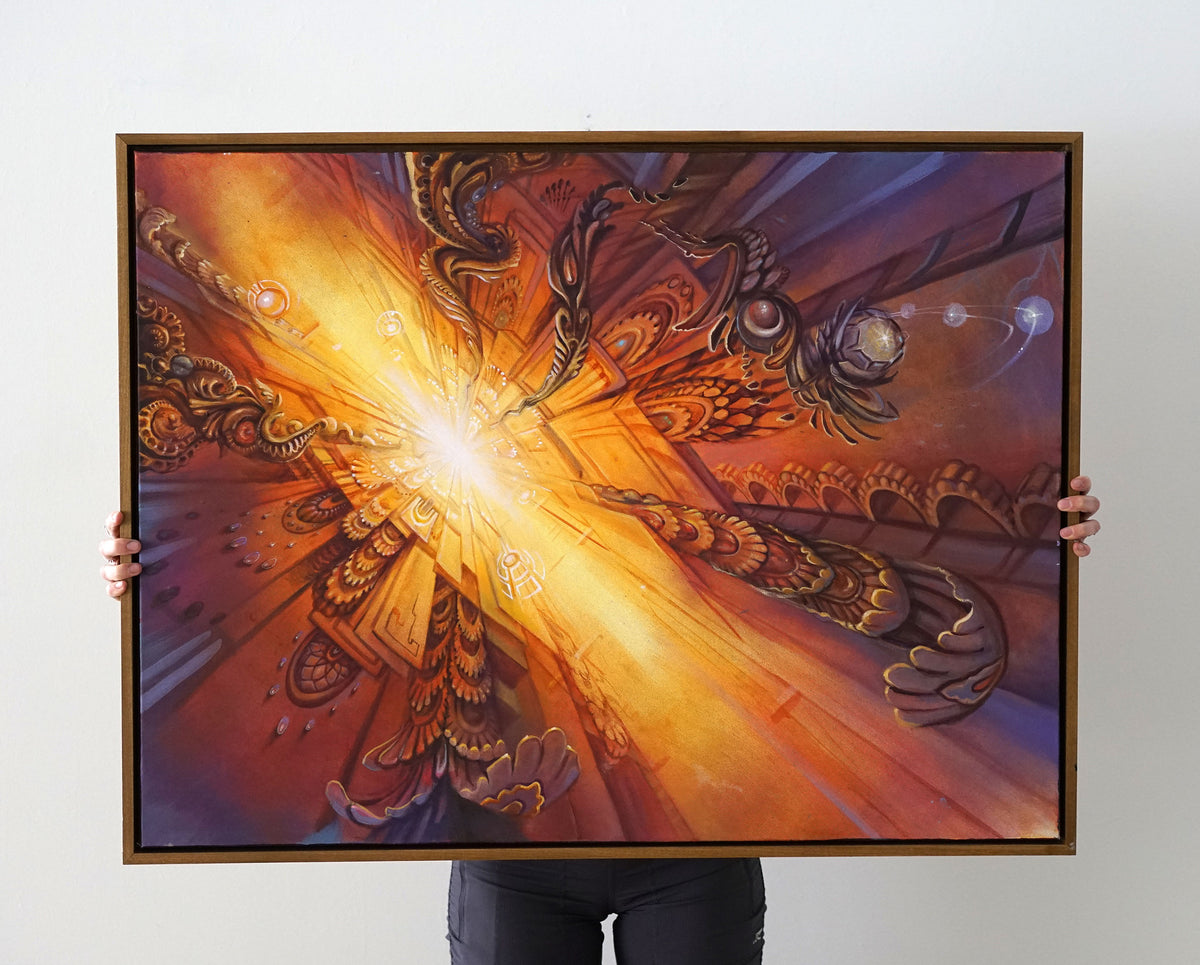 Glowing Embrace - Original Painting by Seth McMahon x Morgan Mandala x Randal Roberts - 48 Hour Auction