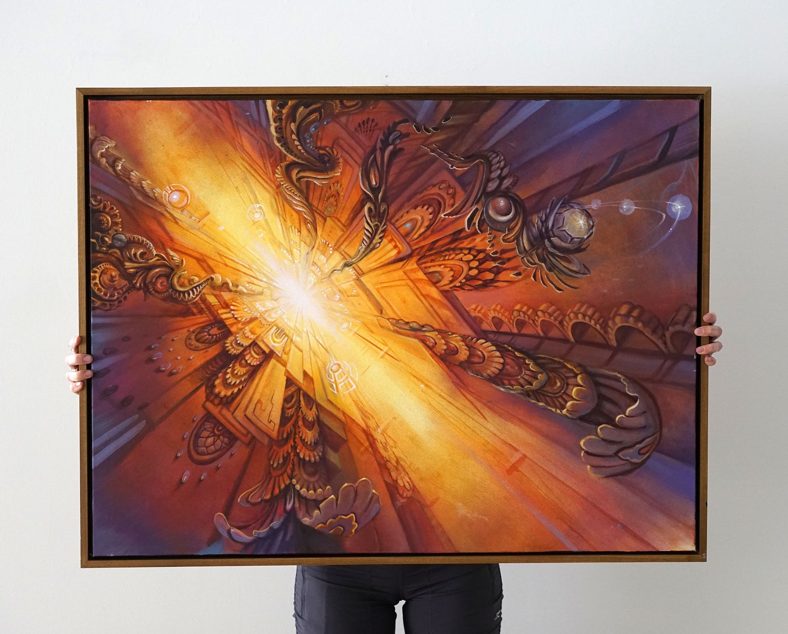 Glowing Embrace - Original Painting by Seth McMahon x Morgan Mandala x Randal Roberts - 48 Hour Auction