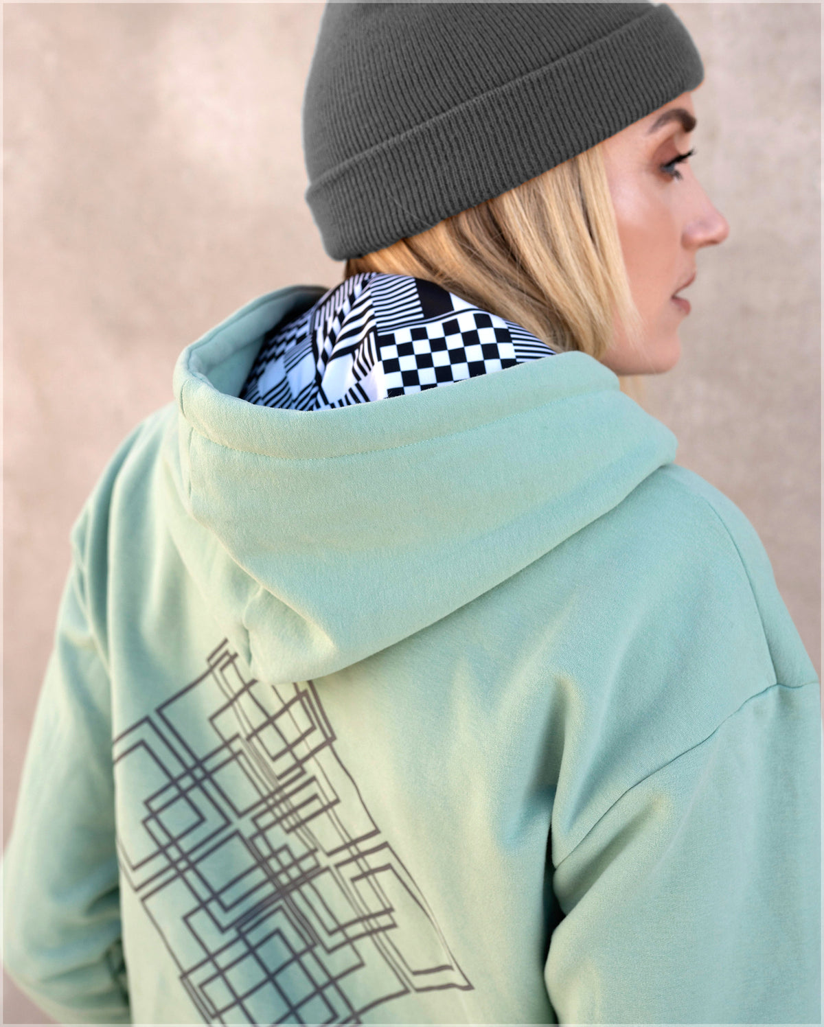 Polychromatic Cotton Pullover Hoodie by Threyda