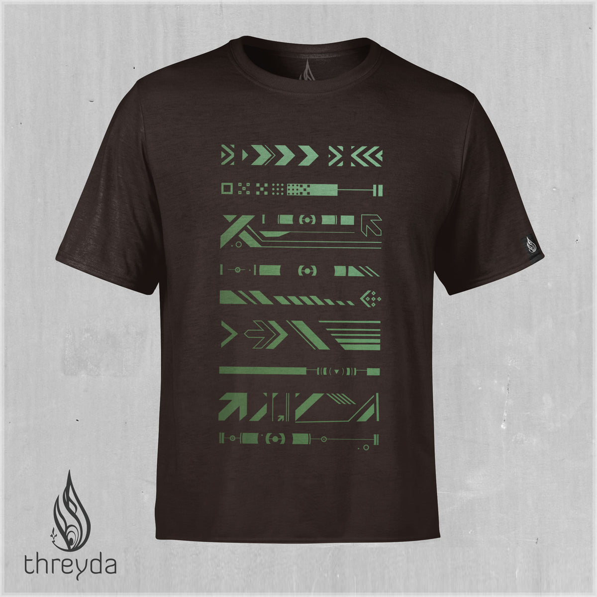 Data Hieroglyph Color Shifting Cotton Tee by Threyda