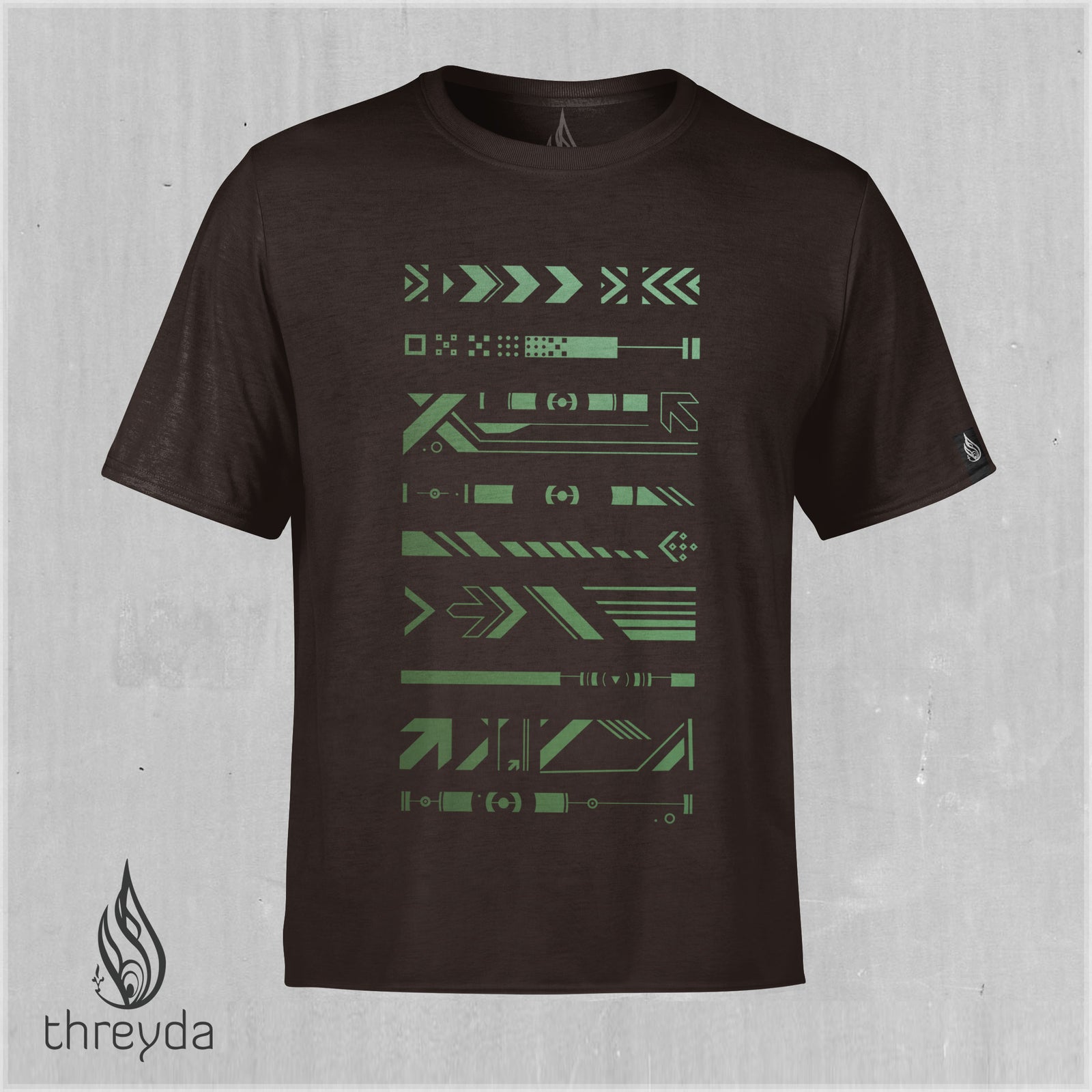 Data Hieroglyph Color Shifting Cotton Tee by Threyda