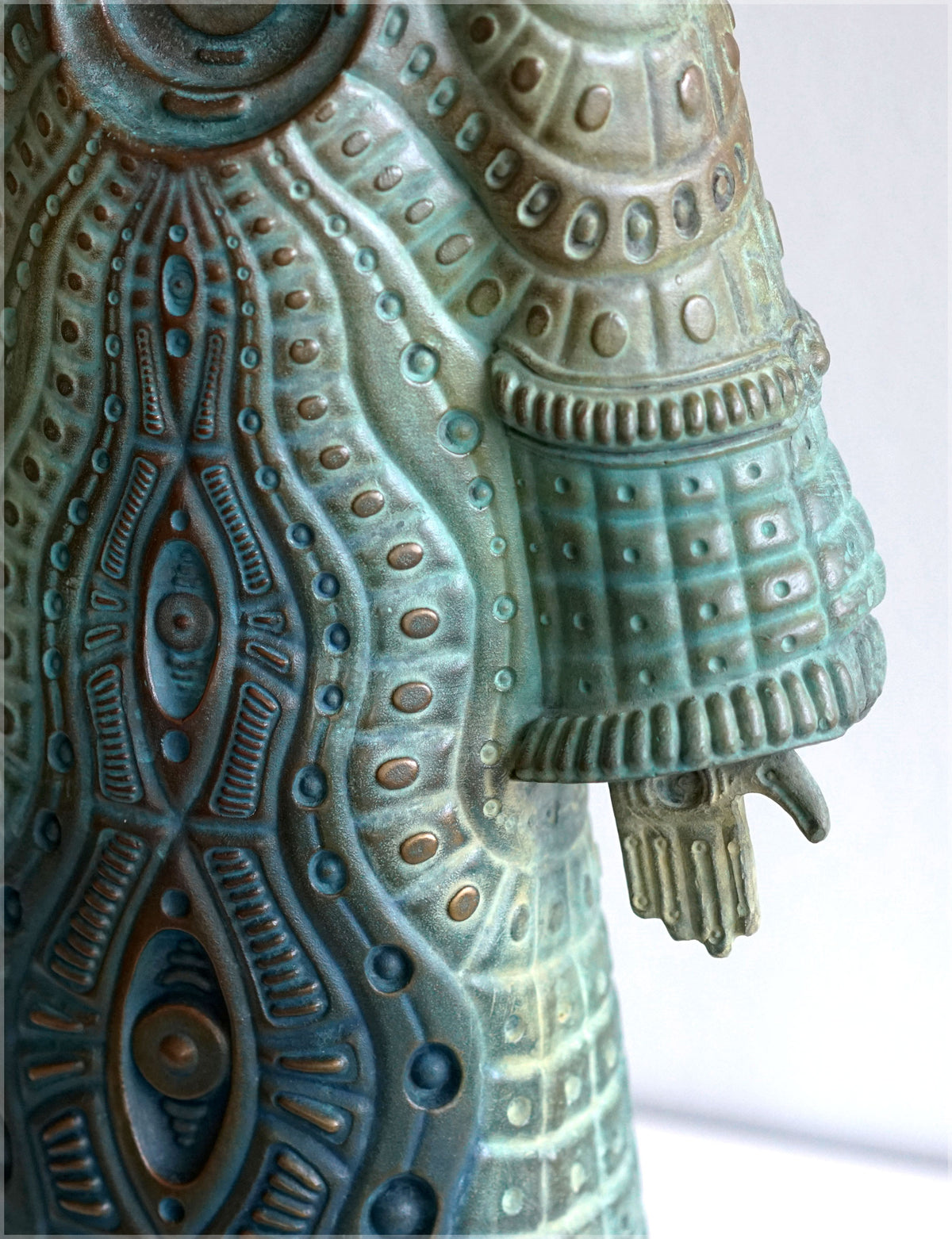 SHAMAN Bronze Sculpture by Ben Ridgway - Blue / Green