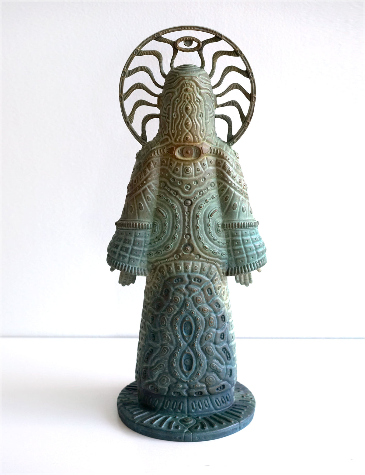 SHAMAN Bronze Sculpture by Ben Ridgway - Blue / Green