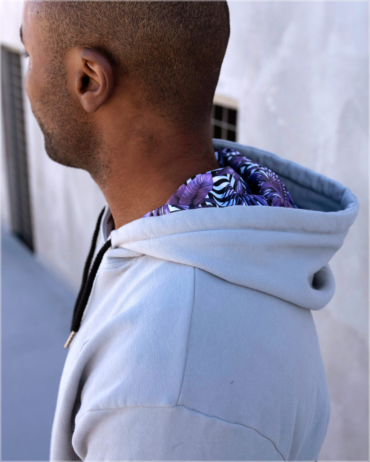 Efflorescent Cotton Pullover Hoodie by Threyda