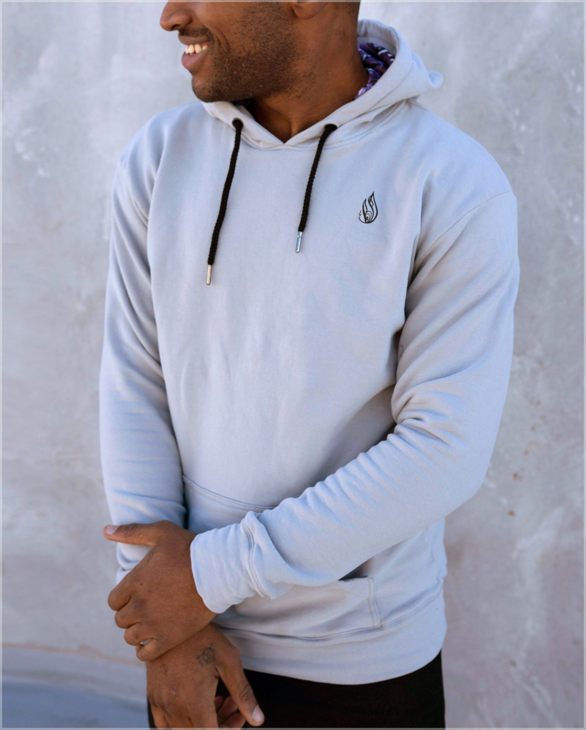 Efflorescent Cotton Pullover Hoodie by Threyda