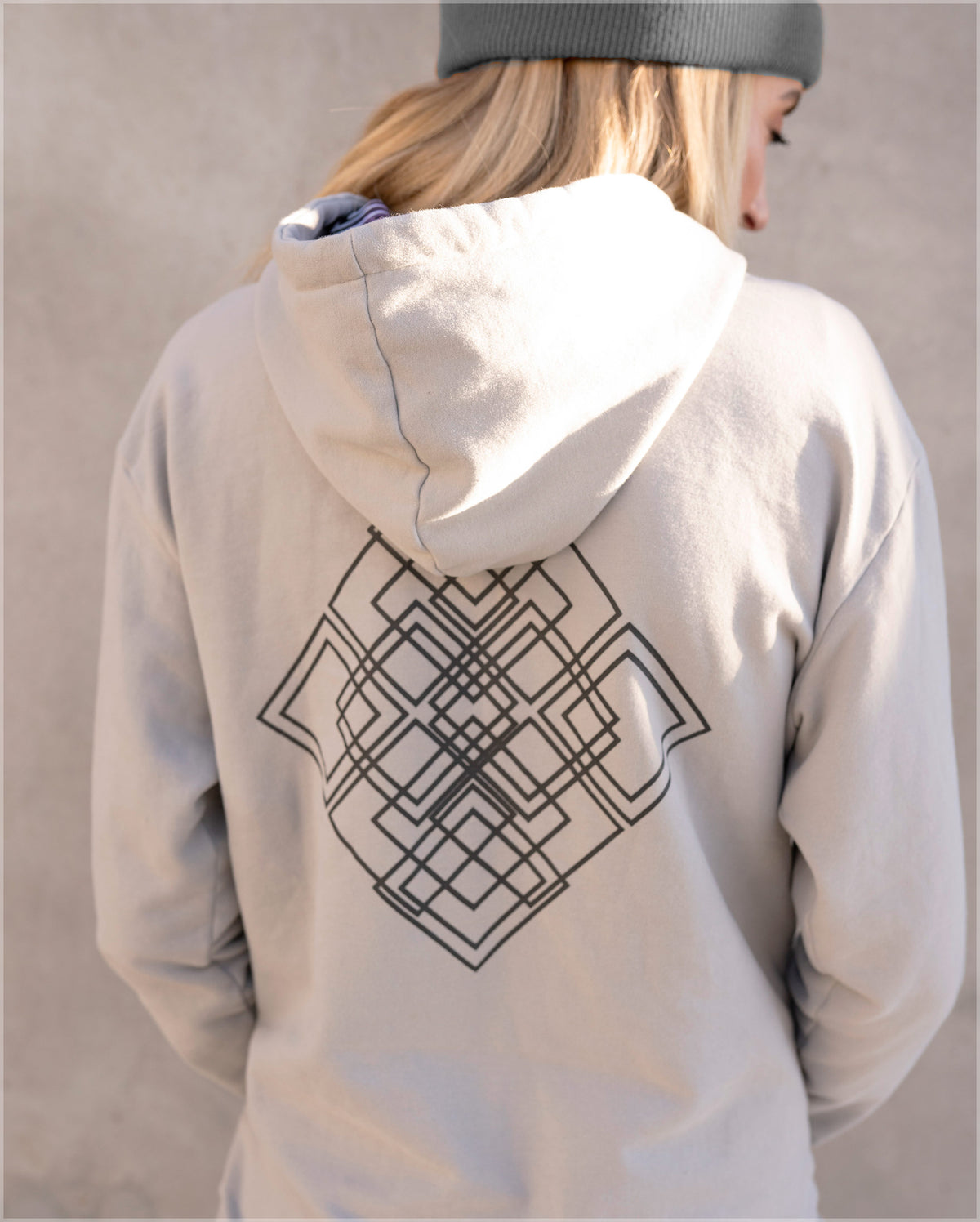 Efflorescent Cotton Pullover Hoodie by Threyda