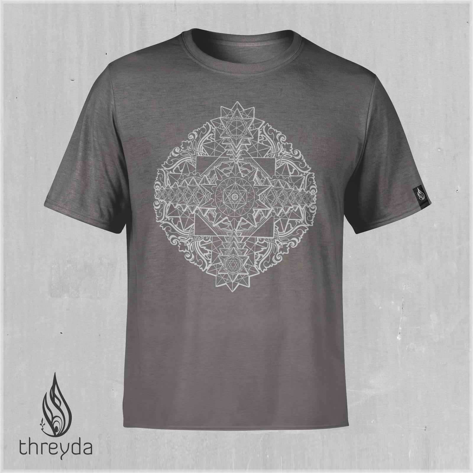 Sri Yantra Light Cotton Tee by Kimi Takemura