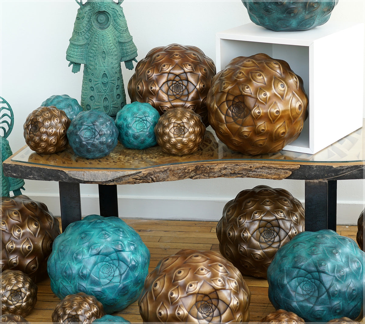 Guardian Eye Bronze Sculpture by Ben Ridgway