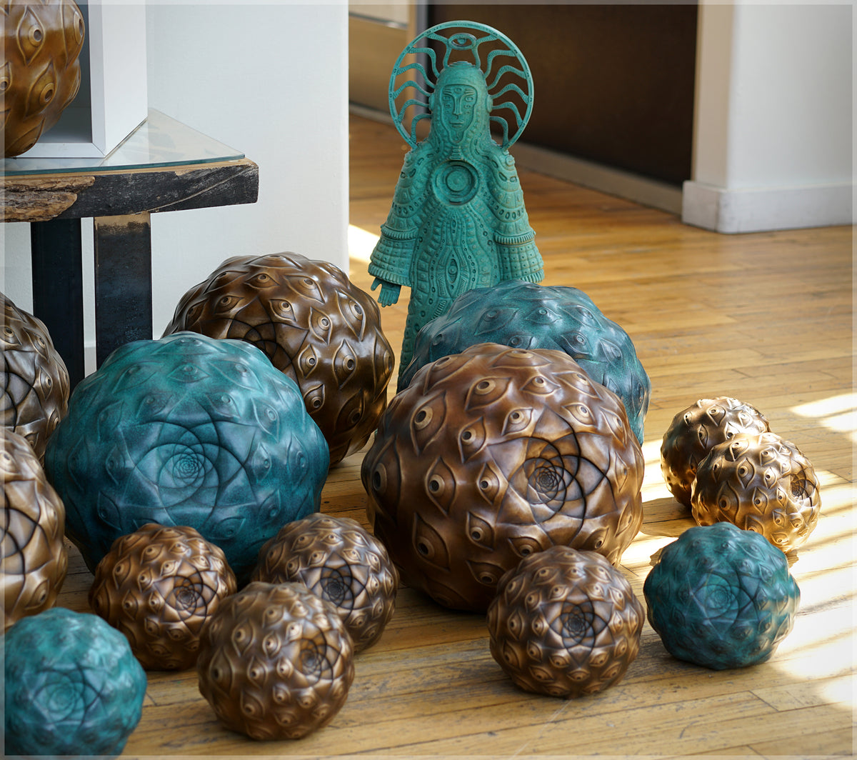 Guardian Eye Bronze Sculpture by Ben Ridgway