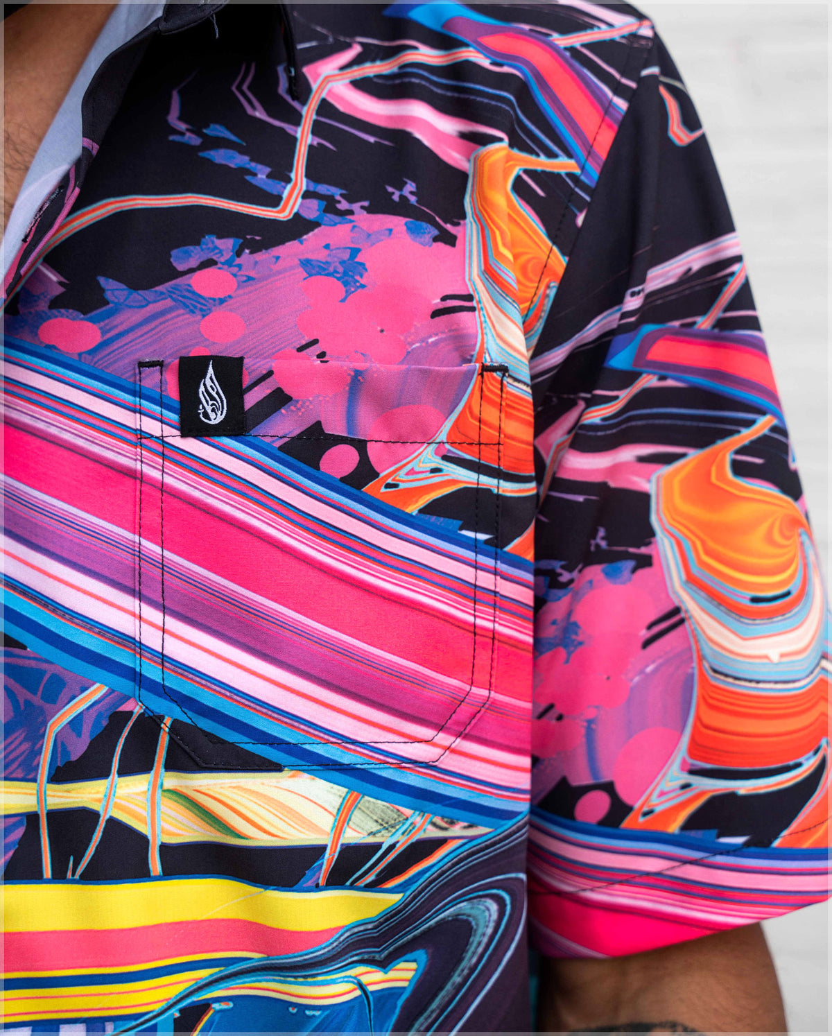 GUI Short Sleeve Button Down Shirt by Android Jones