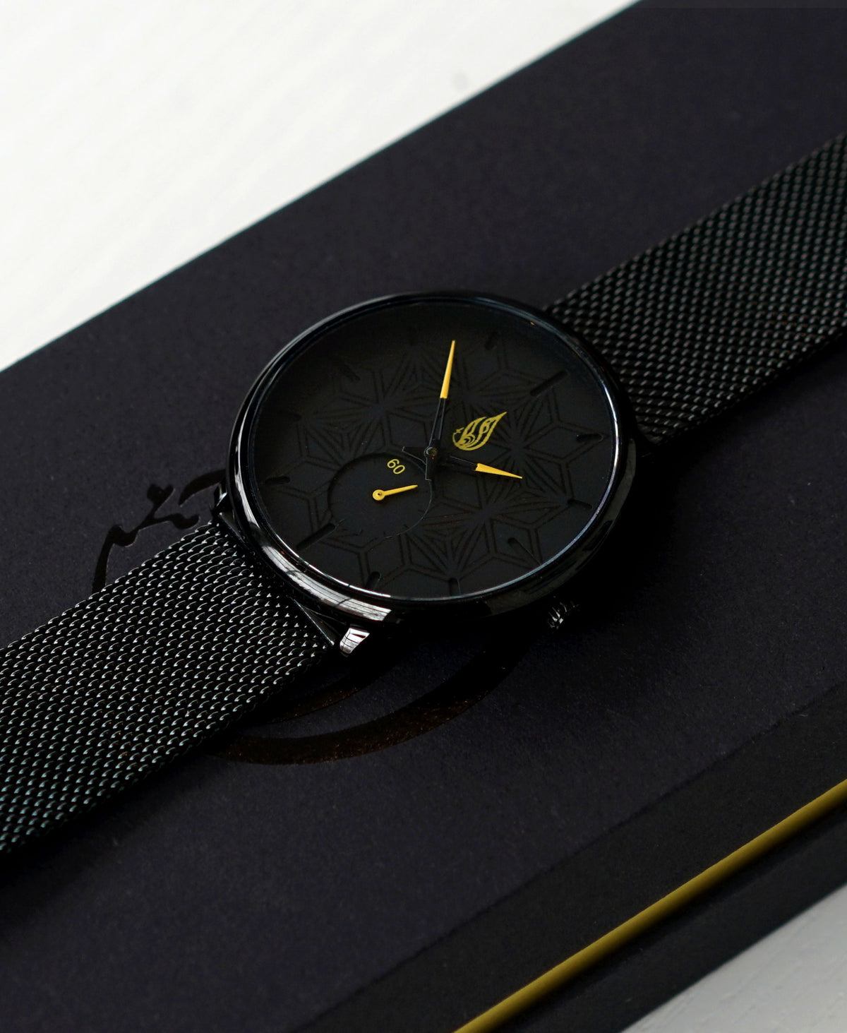 Gold Slope Sapphire Crystal Watch by Threyda