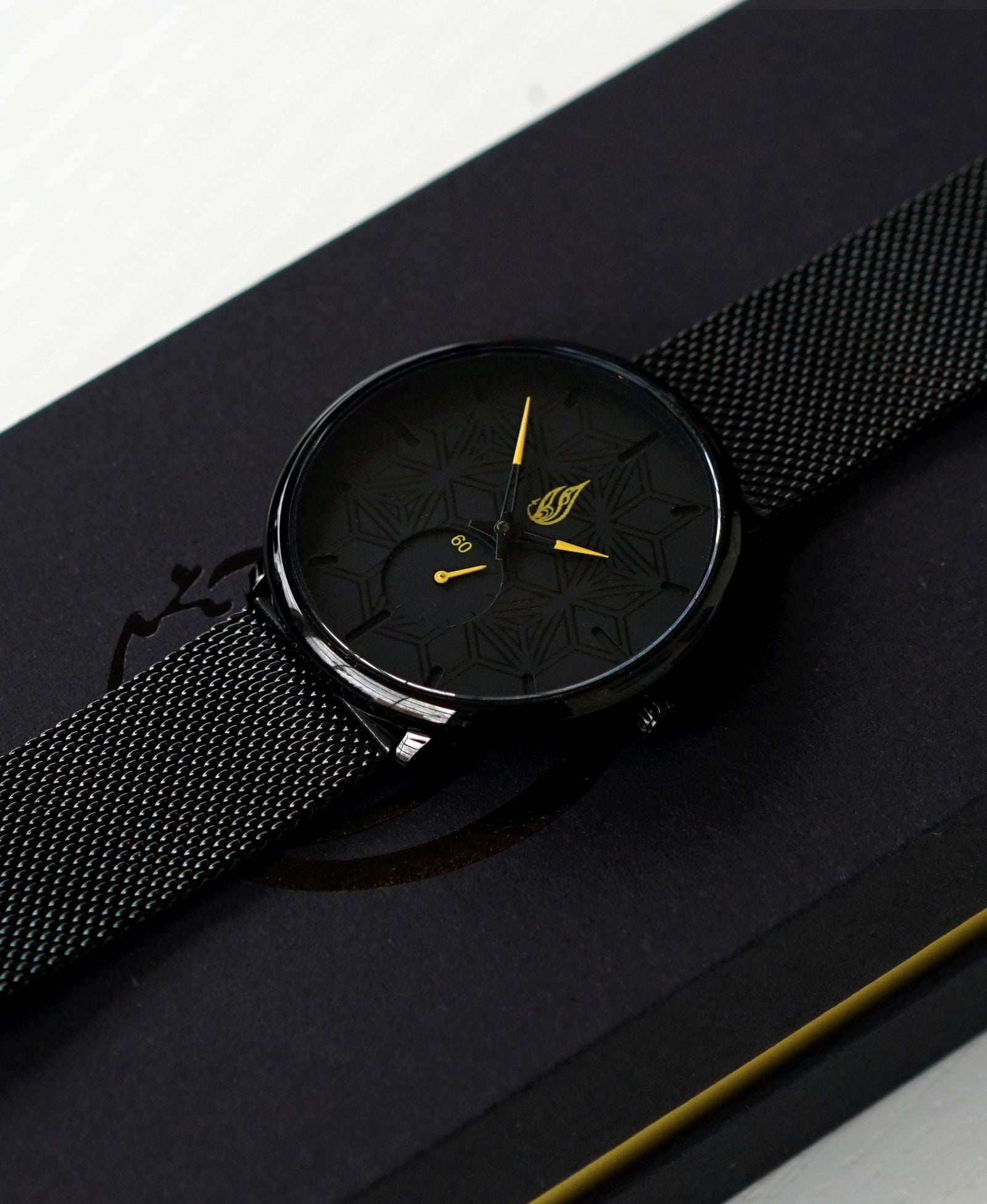 Gold Slope Sapphire Crystal Watch by Threyda