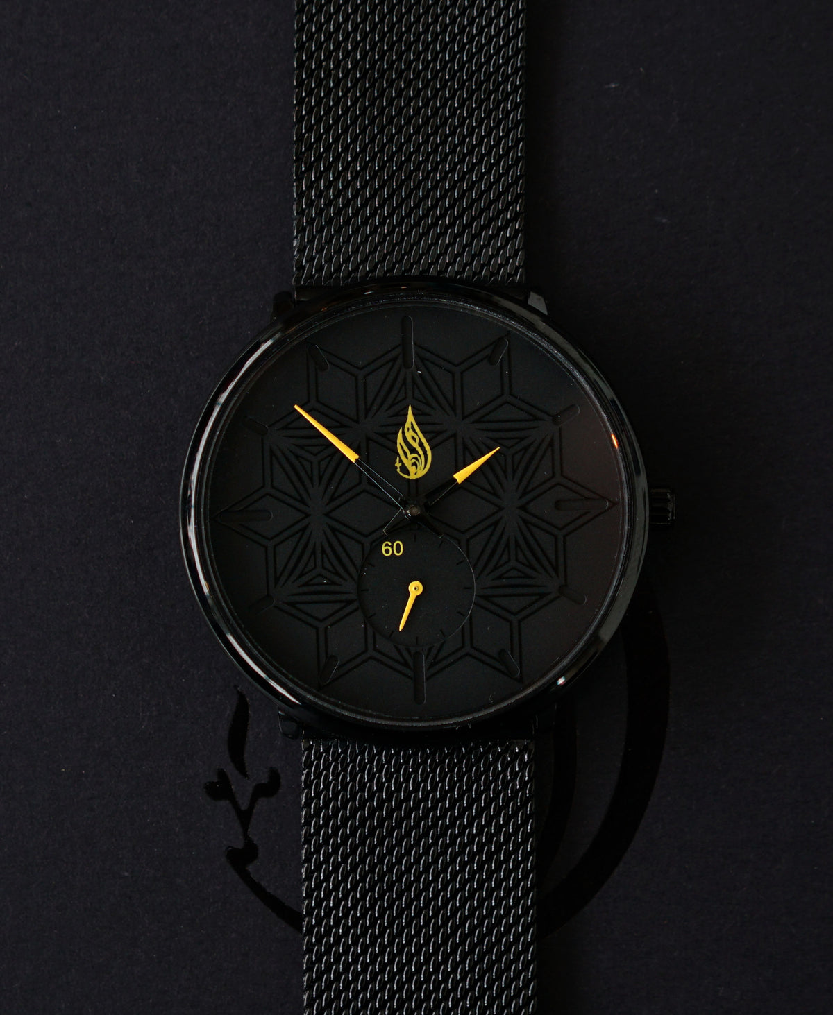 Gold Slope Sapphire Crystal Watch by Threyda