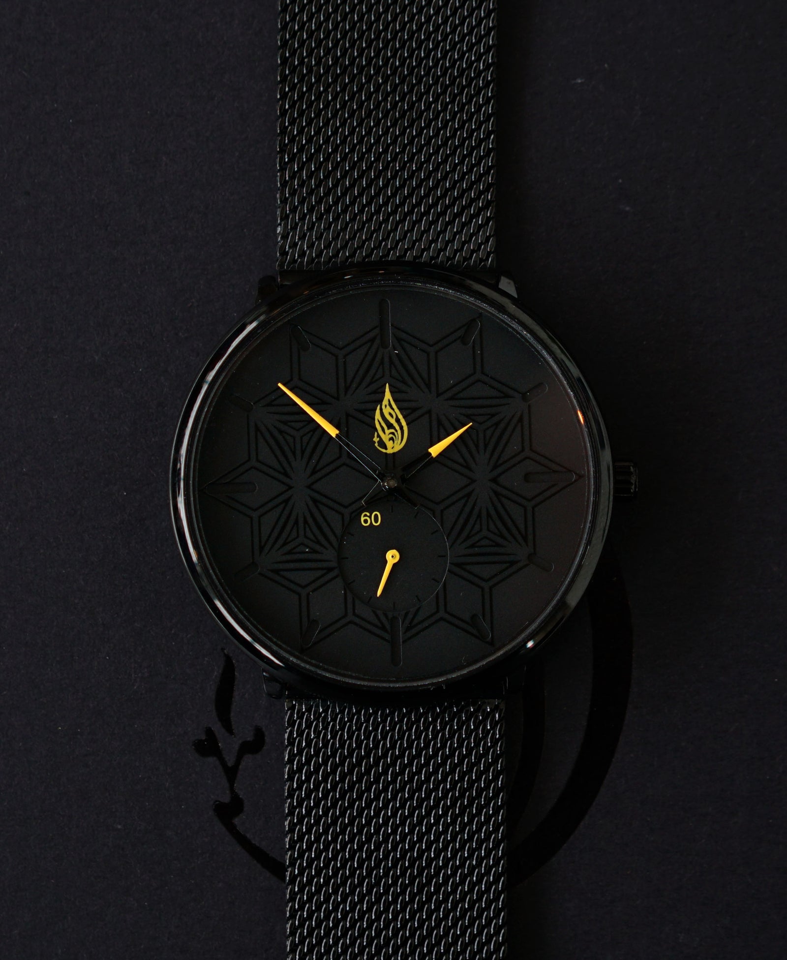 Gold Slope Sapphire Crystal Watch by Threyda