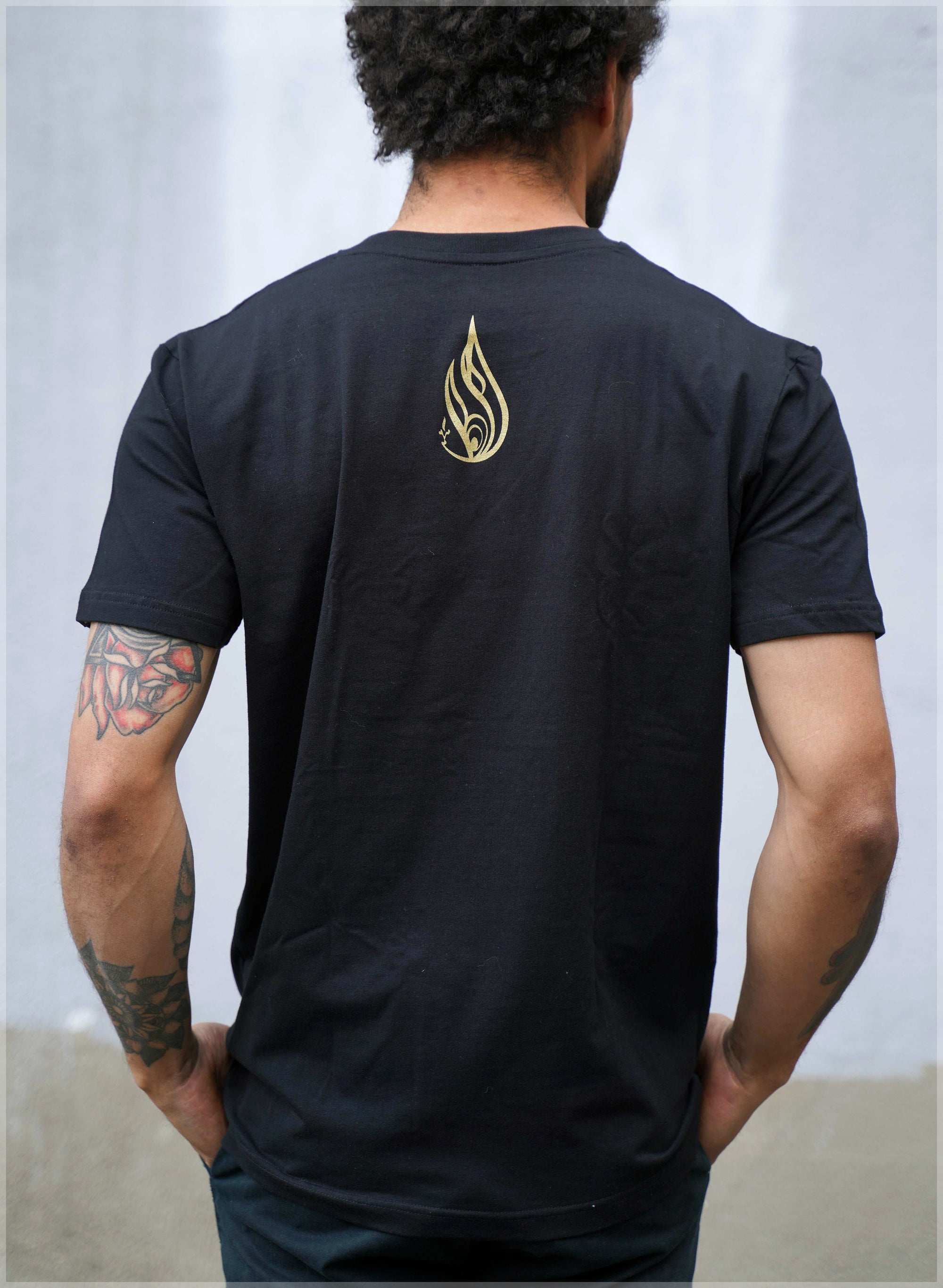 Hamsa Hand Gold Screenprint Tee by John Speaker