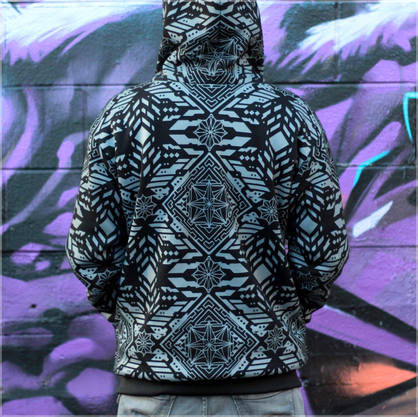 Huachuma Reversible Hoodie 2.0 by Justin Totemical