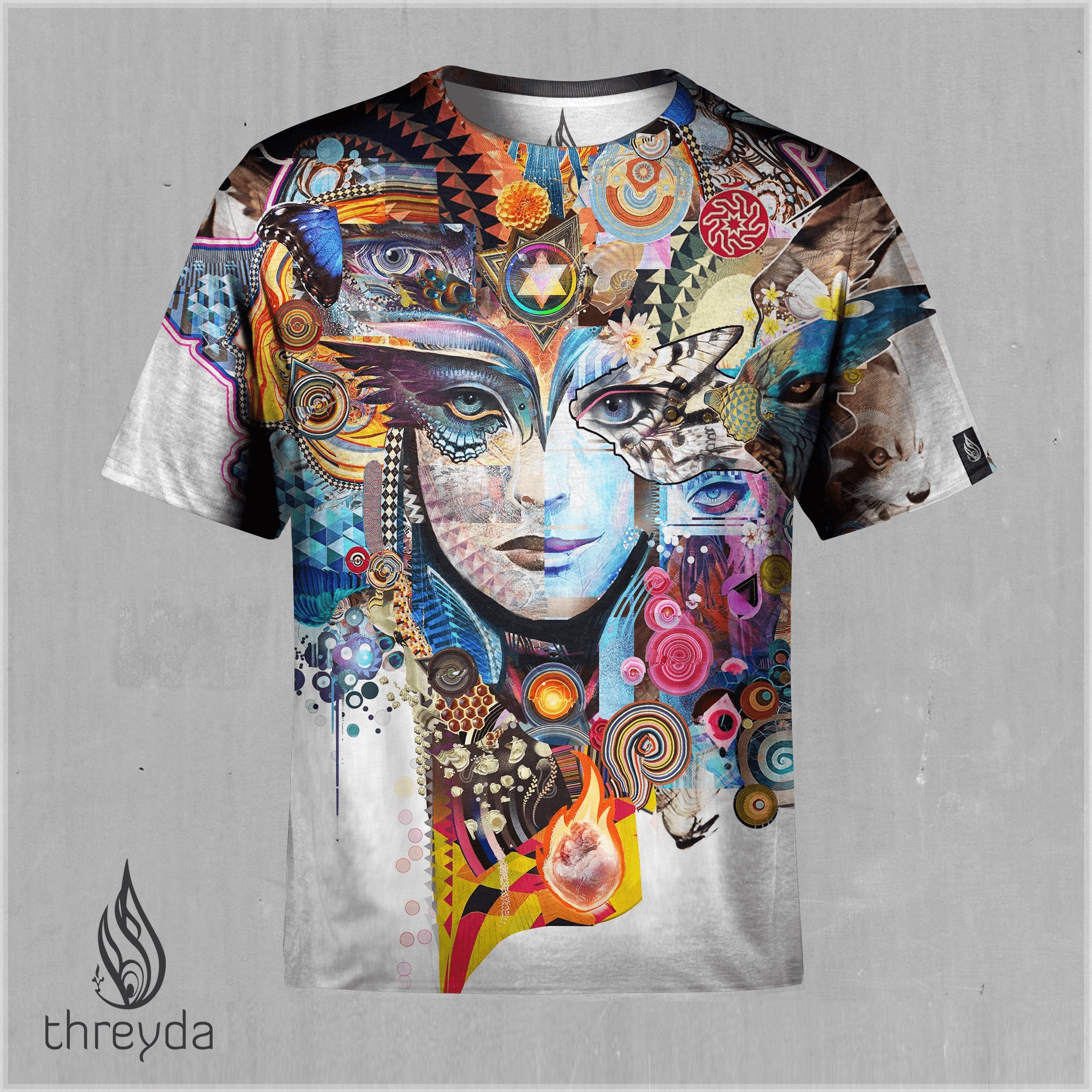 Night Rainbow Sublimation Tee by Android Jones - Threyda Art and