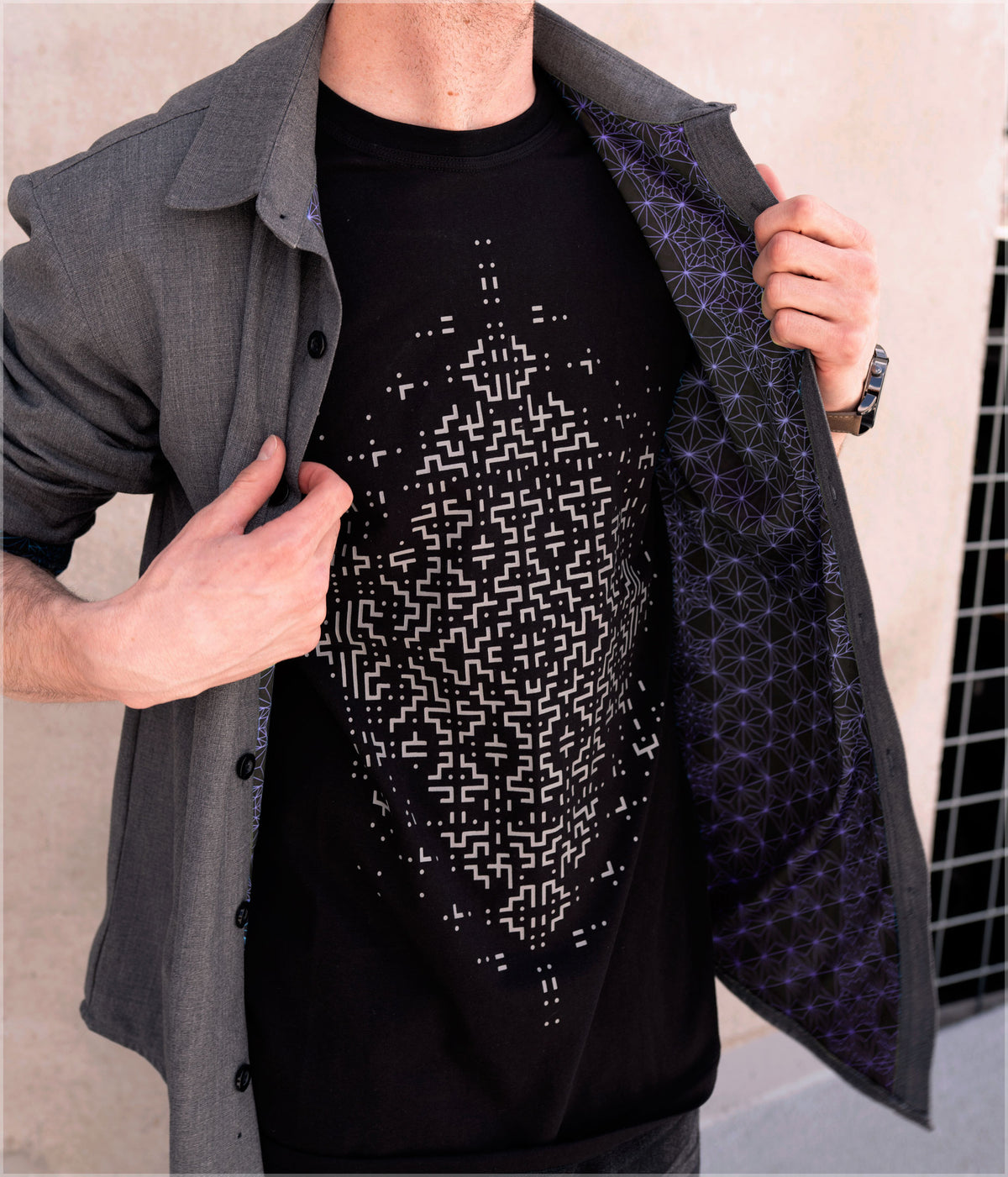 Starseed Violet Button Down Shirt by Kimi Takemura