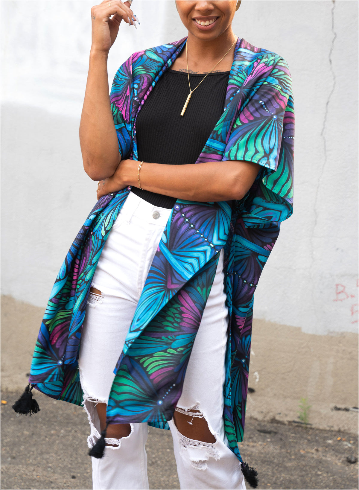 Short Kimono by FLOWSTATEPAINT