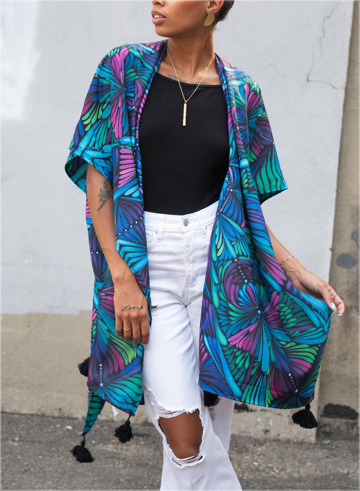 Short Kimono by FLOWSTATEPAINT