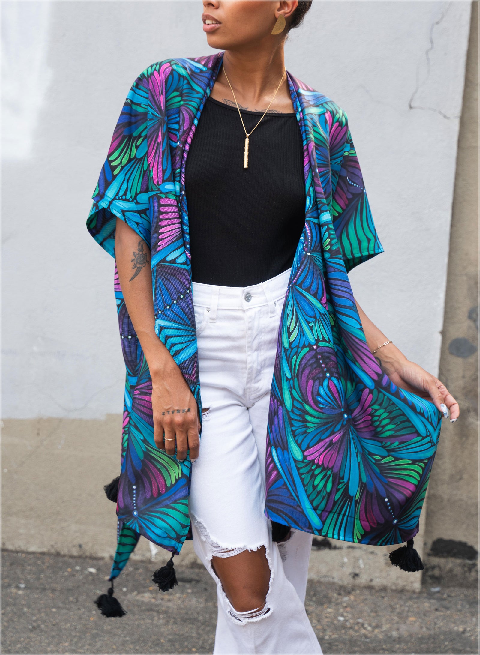 Short Kimono by FLOWSTATEPAINT