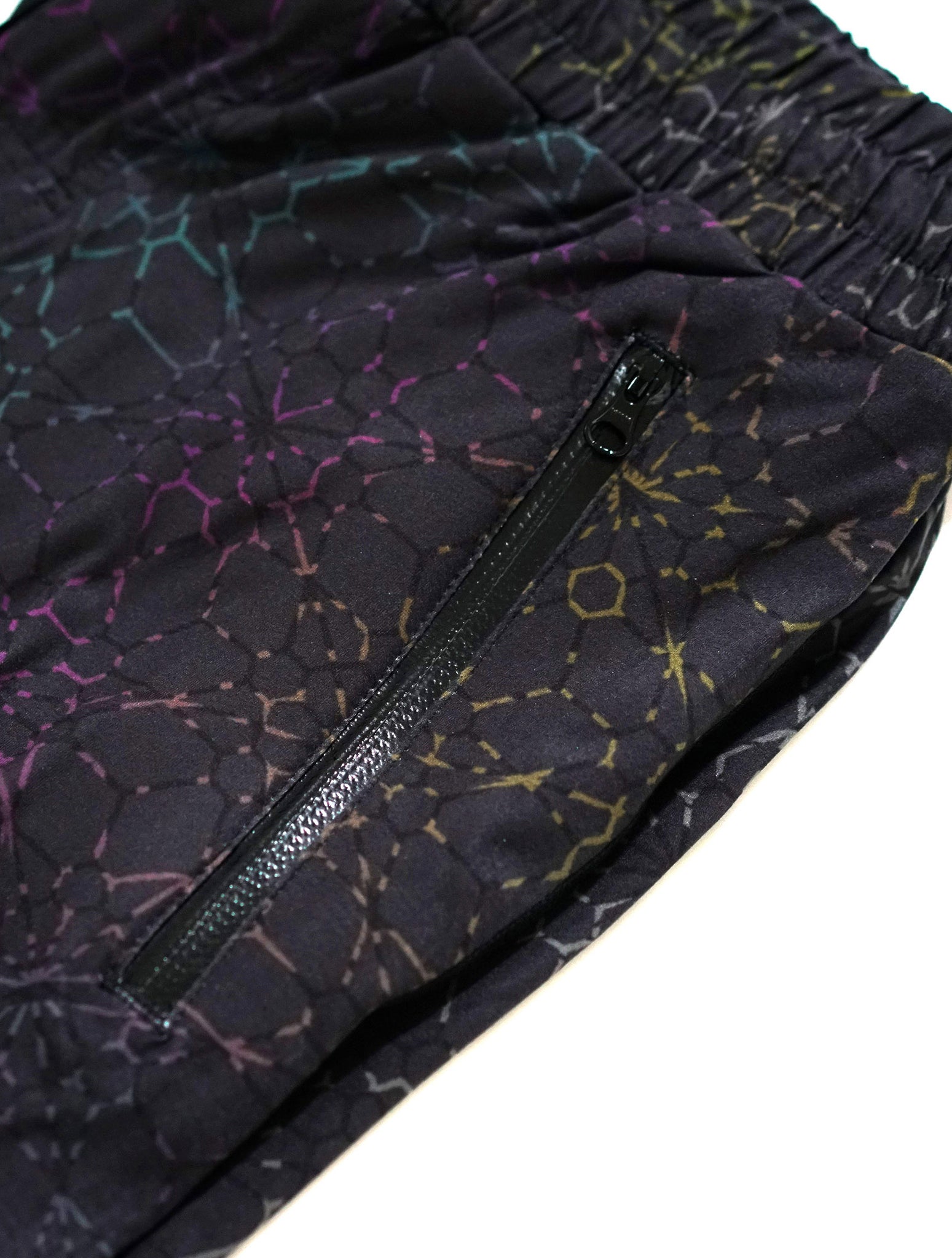 Black Rainbow Lightweight Stretch Joggers by Threyda