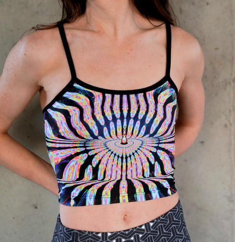 Iridescent Happiness Crop Top by Justin Totemical