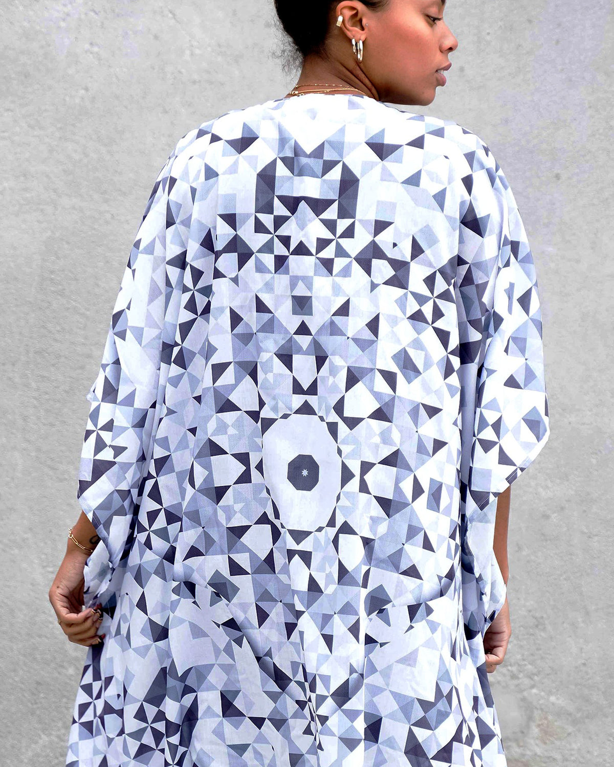 Geo Esoteric Long Kimono by Threyda