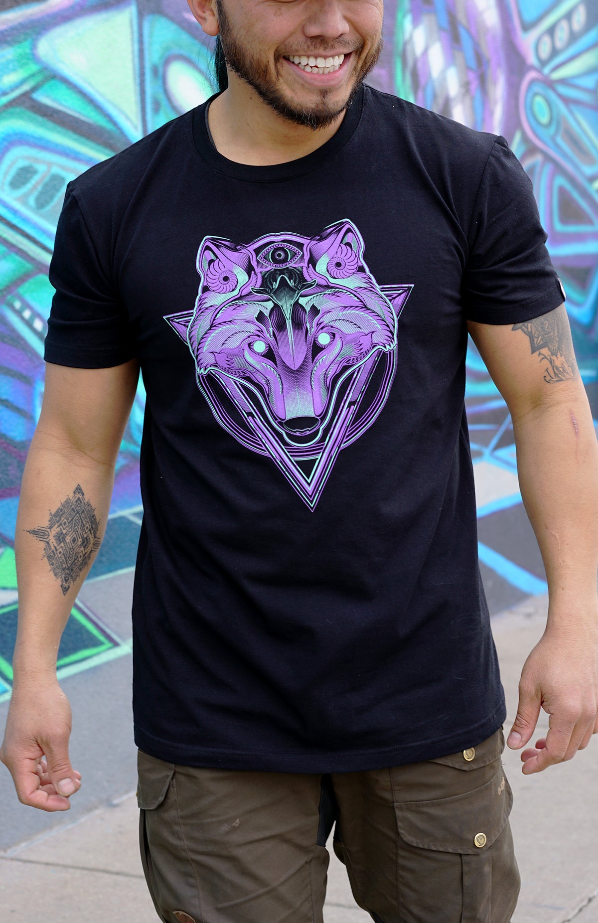 Limelight Wolf Screenprint Tee by Mugwort