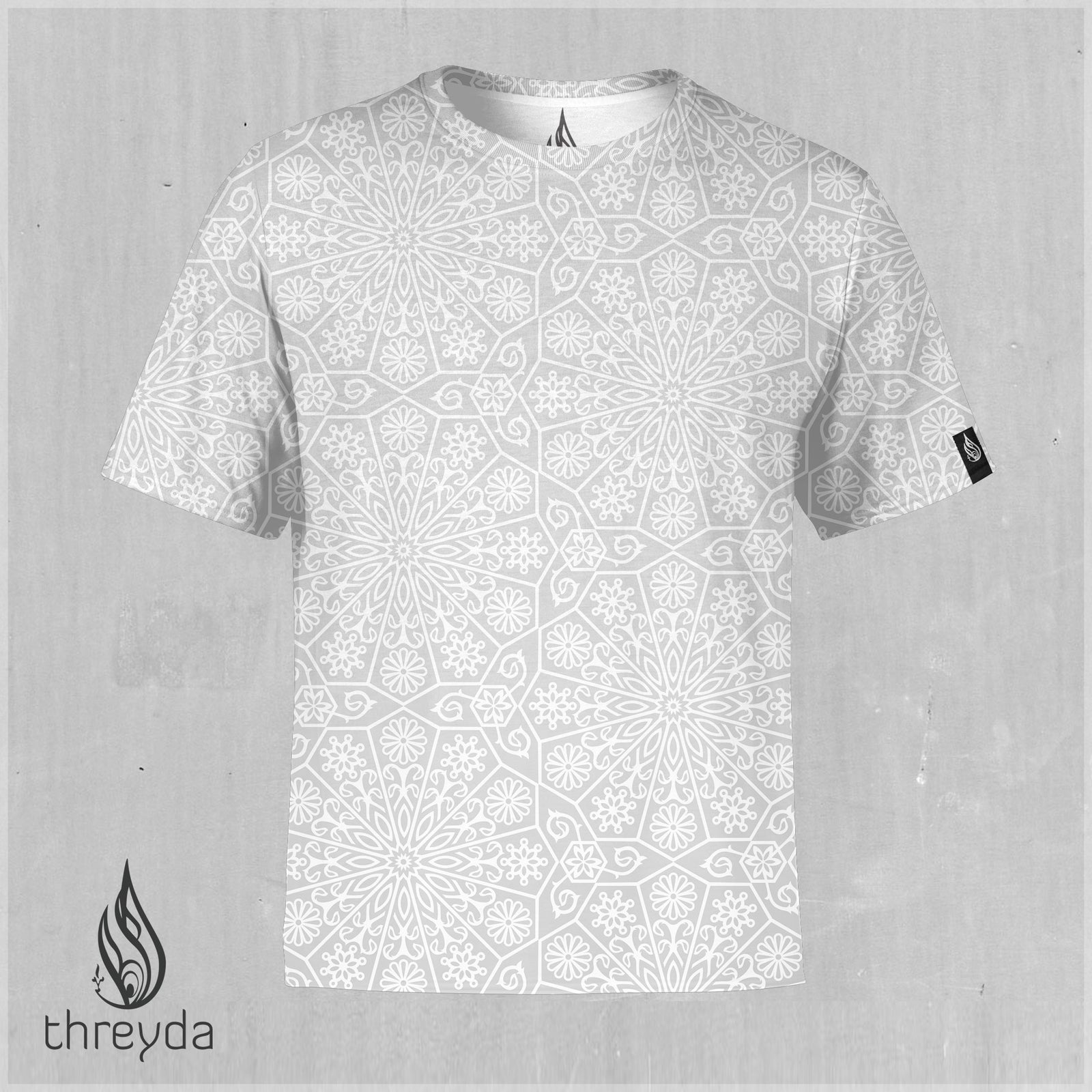 White Mandala Sublimation Tee by Threyda