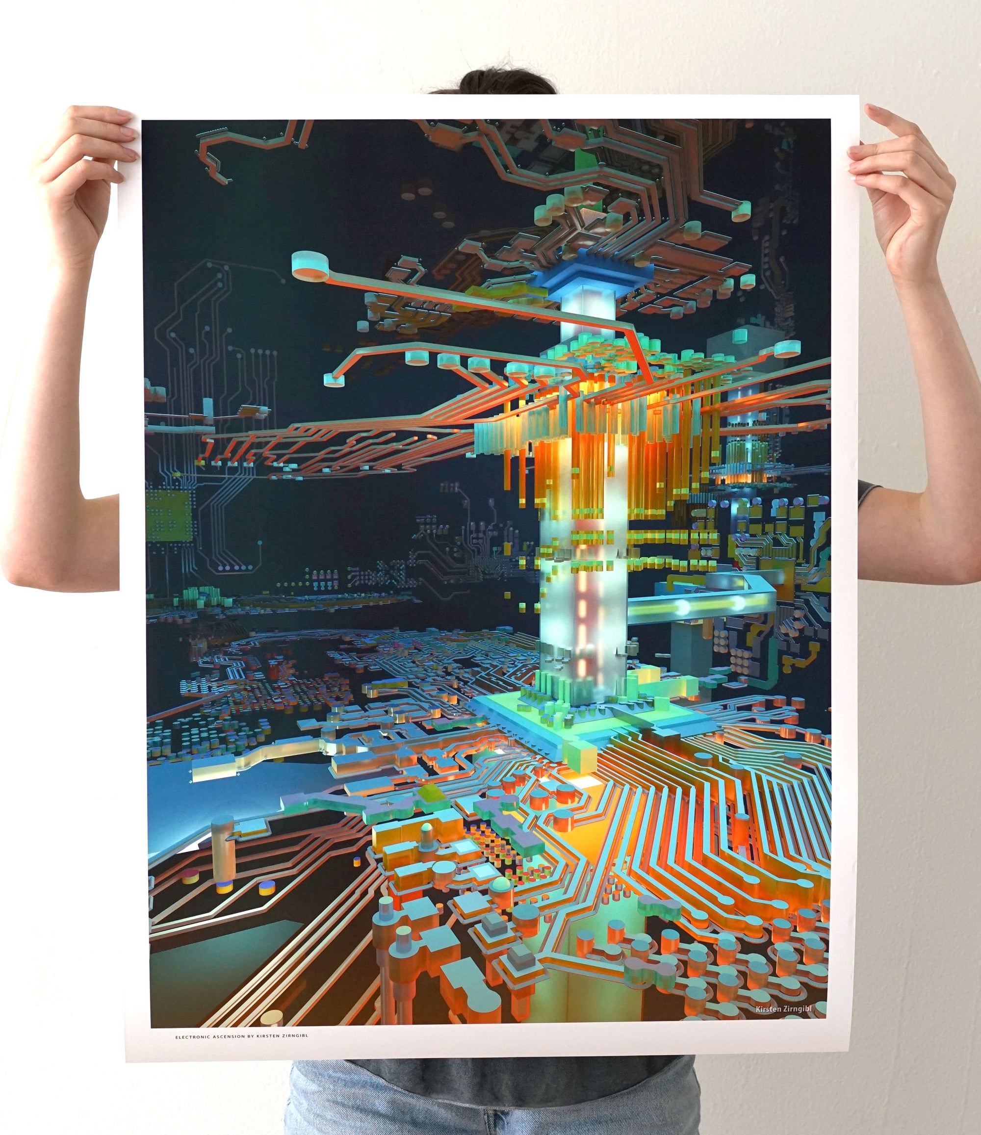 Electronic Ascension Print by Kirsten Zirngibl