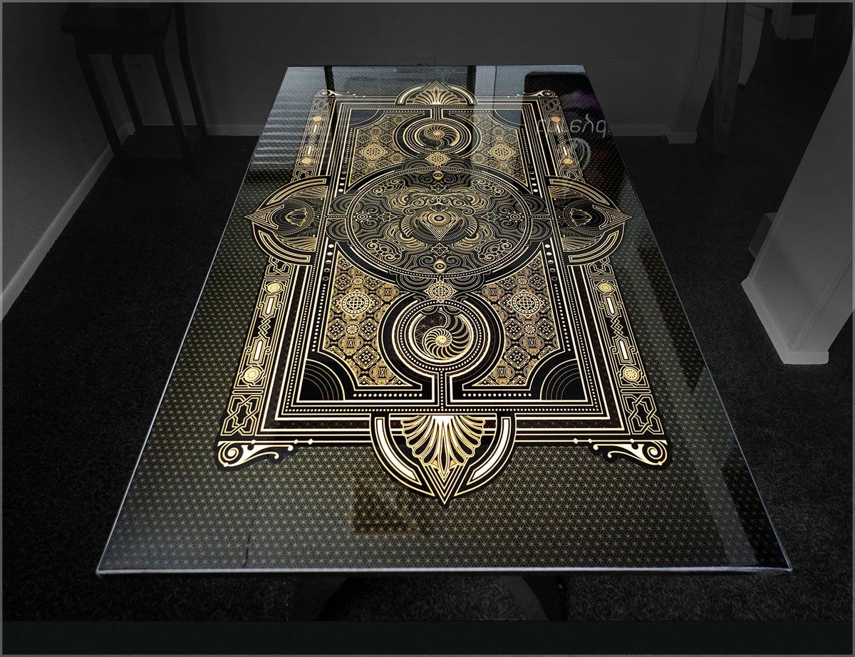 Mugwort Merkaba Large Format Glass Art Surface