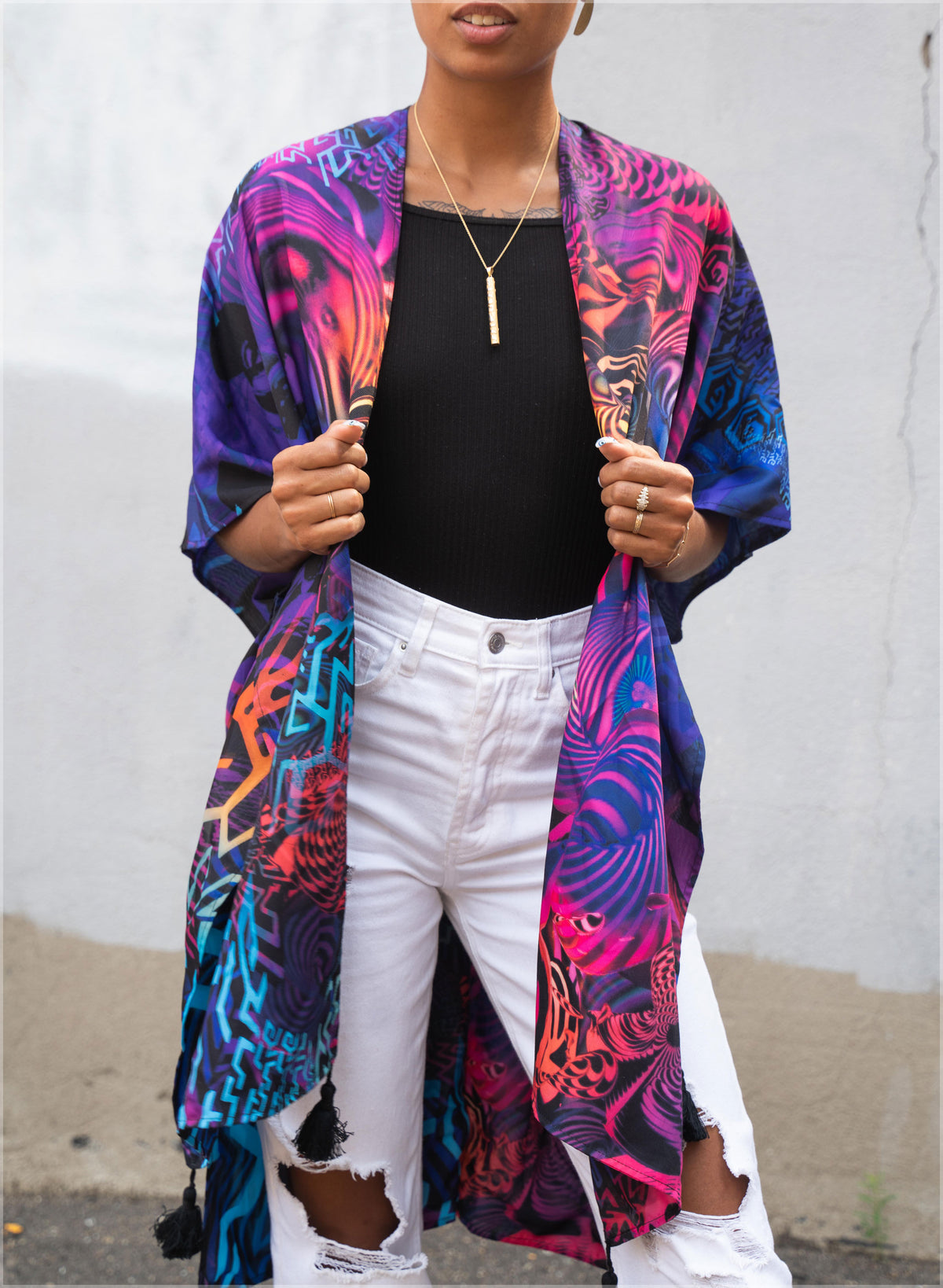 Neon Short Kimono by Fabian Jimenez