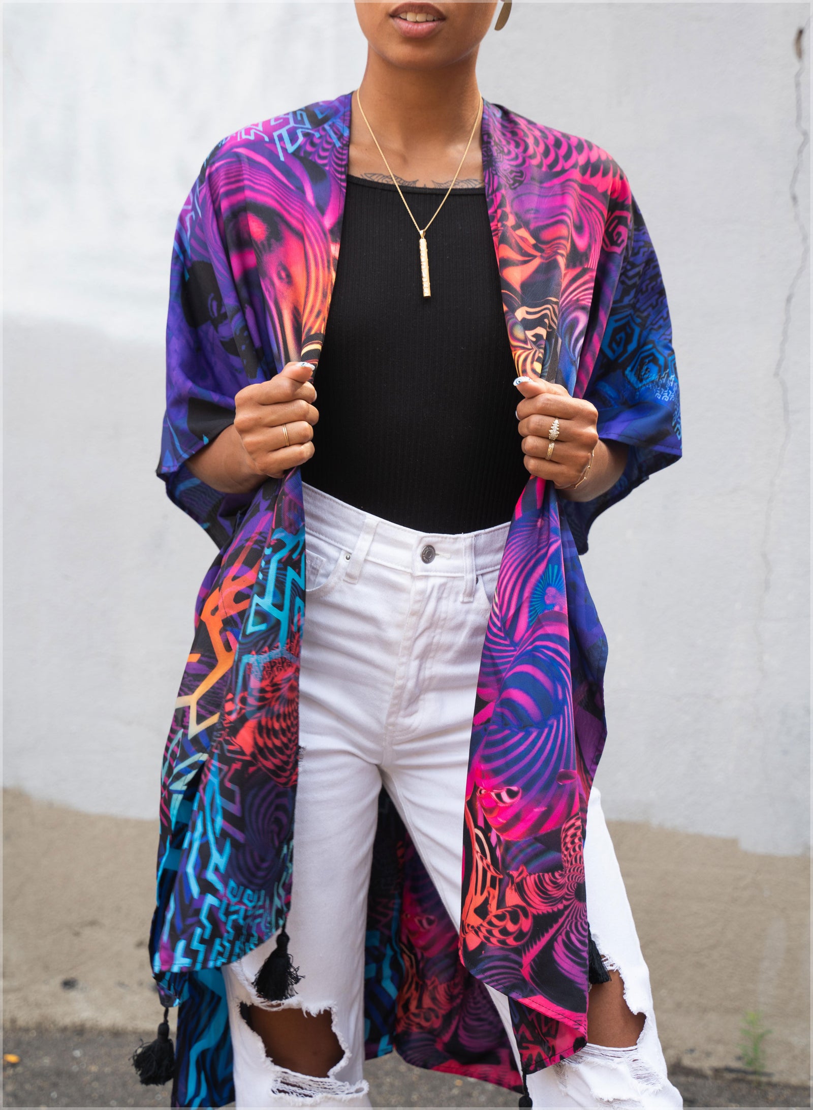 Neon Short Kimono by Fabian Jimenez