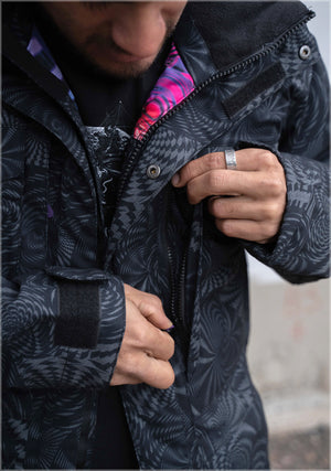 Neon Onyx Jacket by Fabian Jimenez - Threyda Art and Apparel Neon Onyx Jacket by Fabian Jimenez - Threyda Art and Apparel