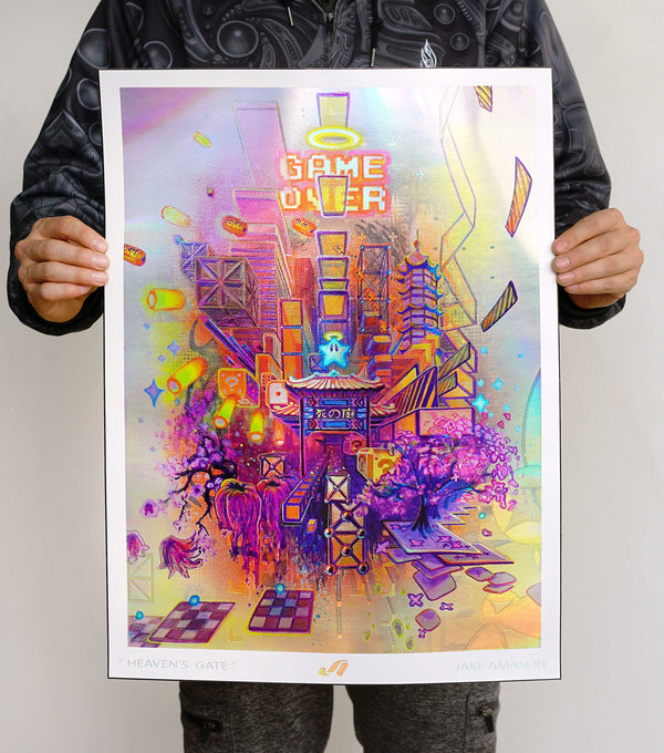 Heaven's Gate Embossed Holo Print by Jake Amason - Threyda Art and
