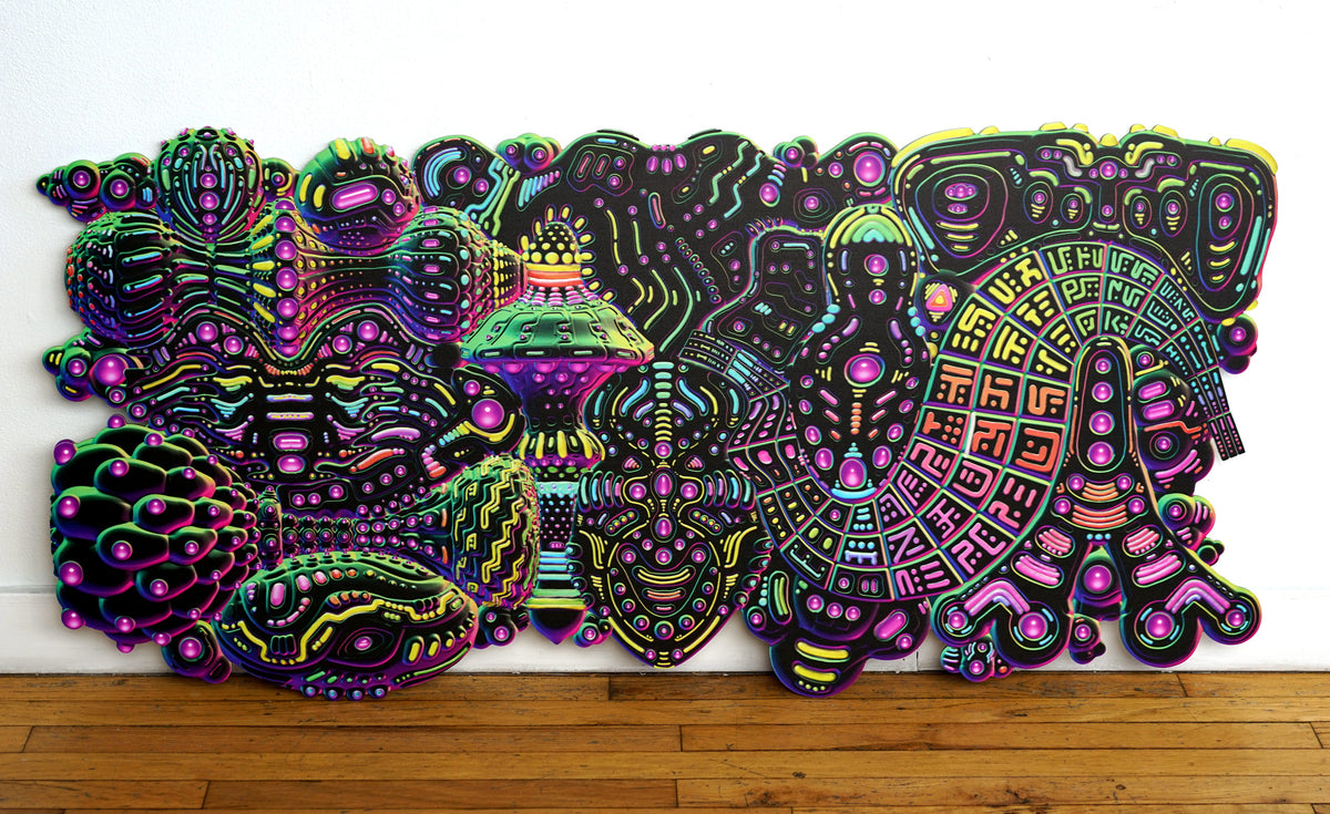 Freeformation Dark Mode Aluminum Diecut Print by Ben Ridgway