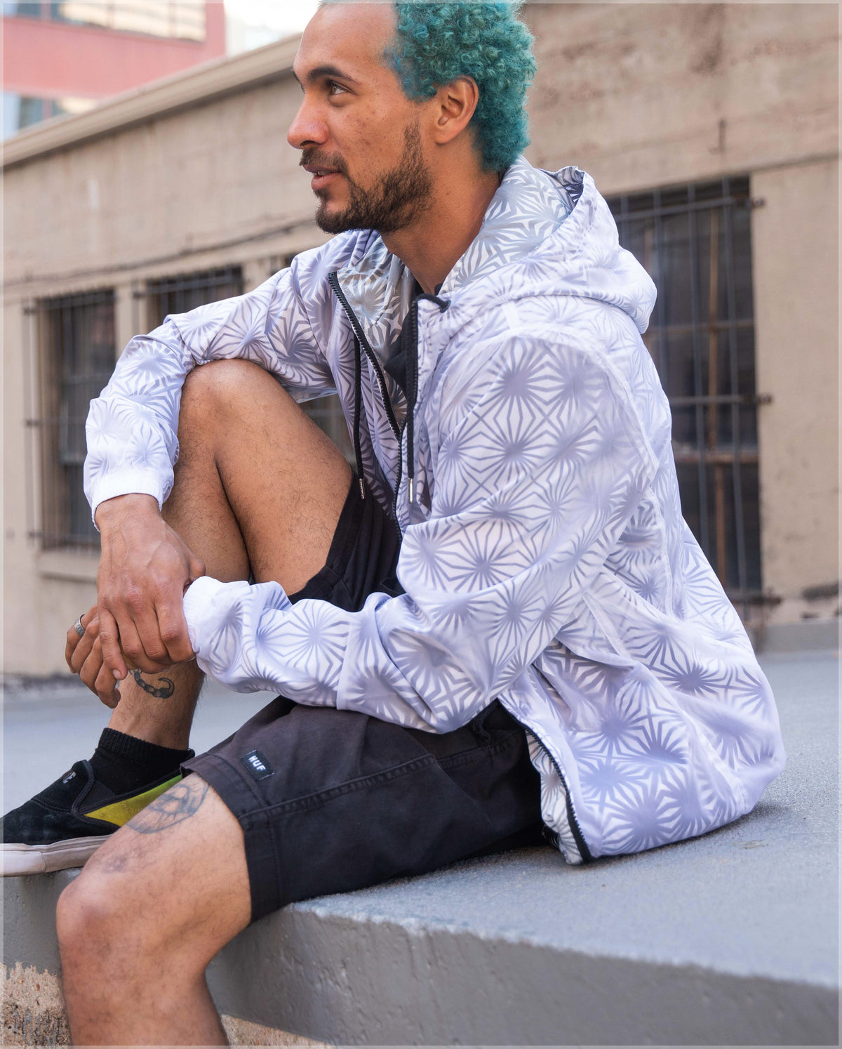 Breakthrough Translucent Windbreaker Hoodie by Threyda