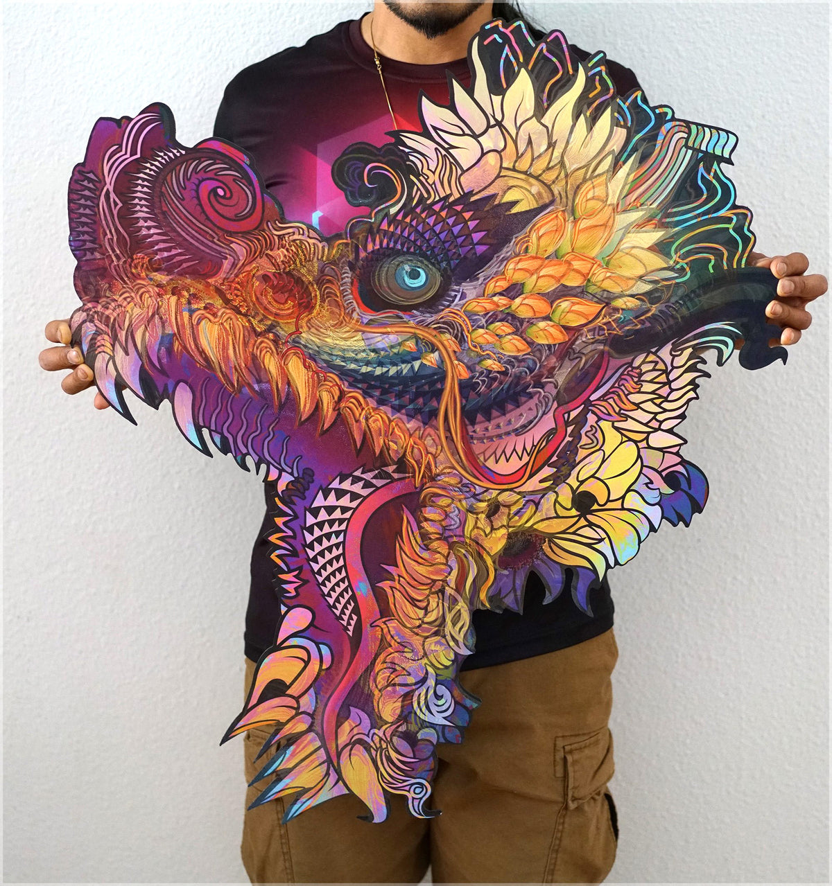 Hummingdragon Aluminum Print by Android Jones