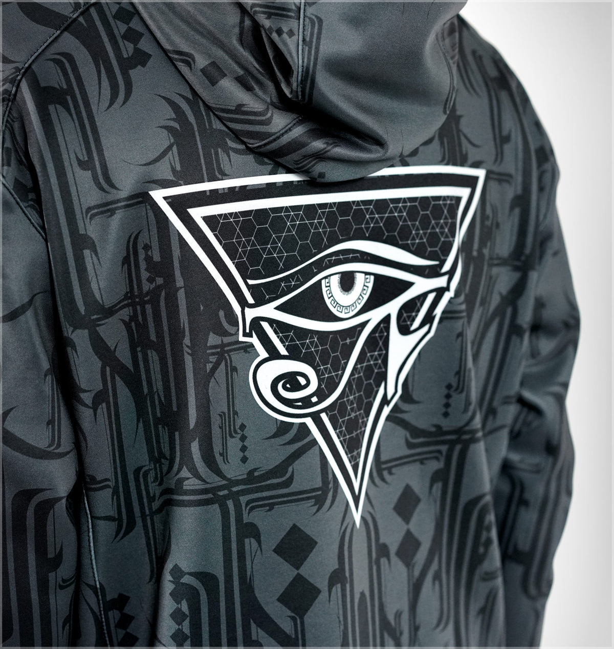 Script Sherpa Lined Zip Hoodie by Justin Totemical - Ships 3/2018