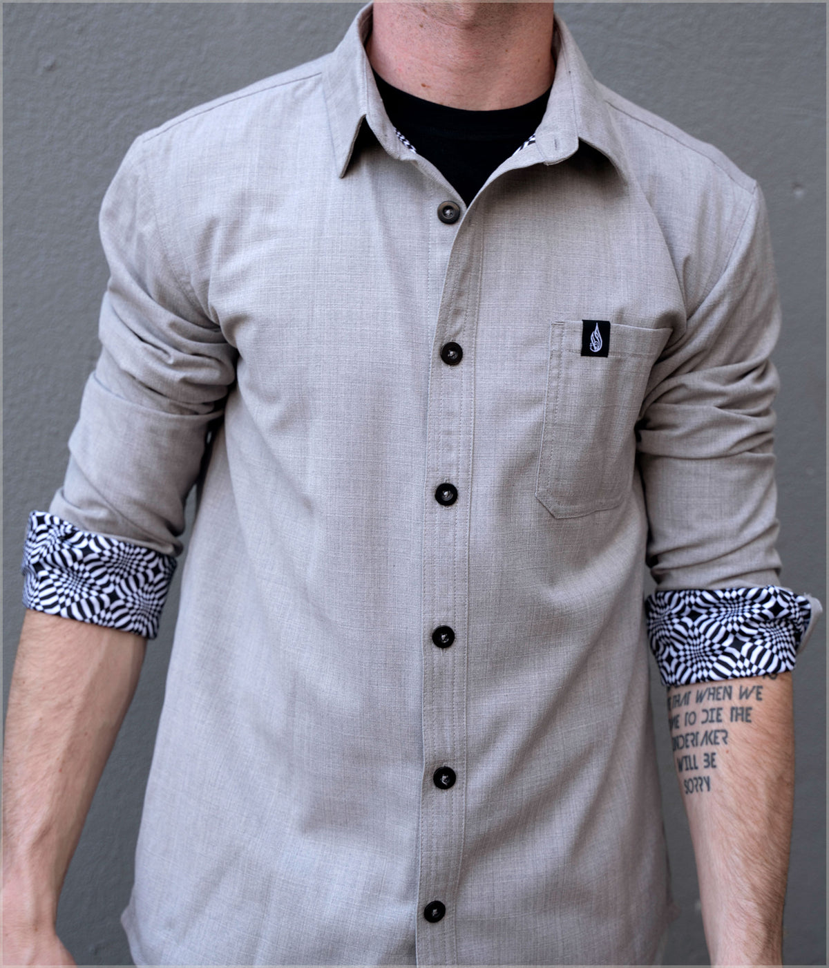 Oracle Black/White Button Down by Threyda