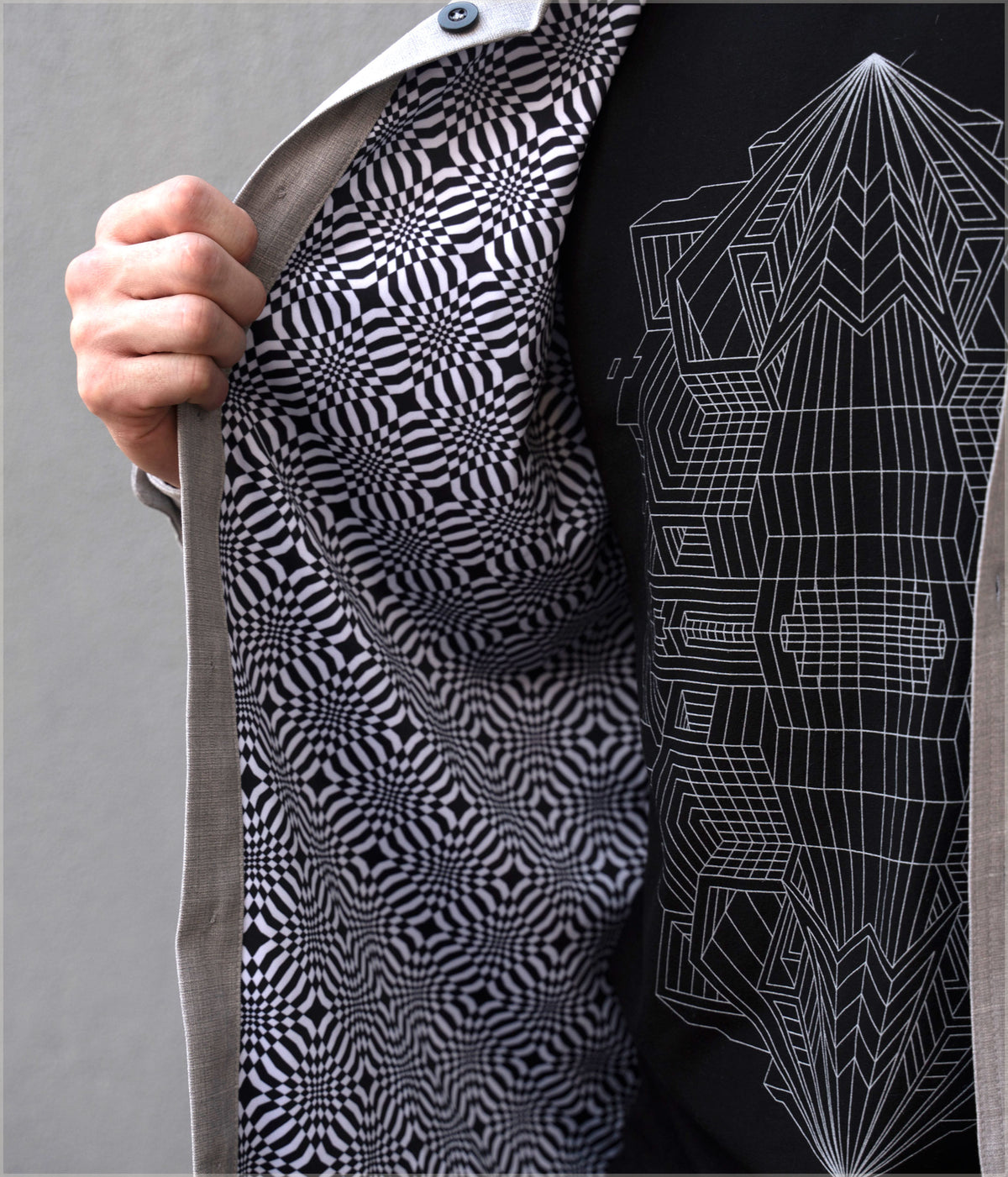 Oracle Black/White Button Down by Threyda