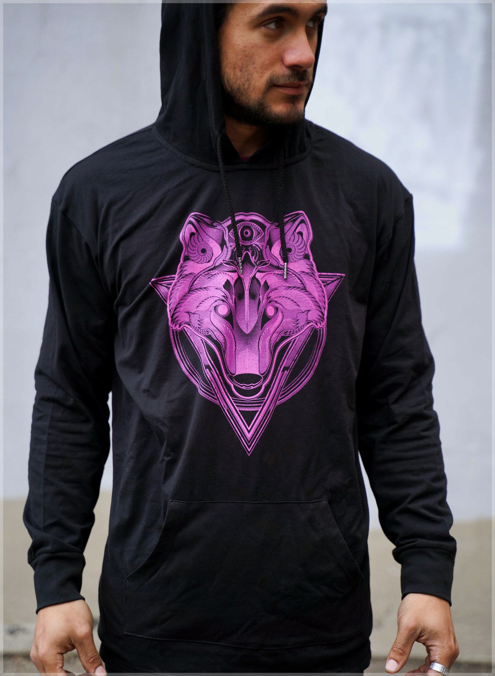 Wolf Screenprint Pullover by Mugwort