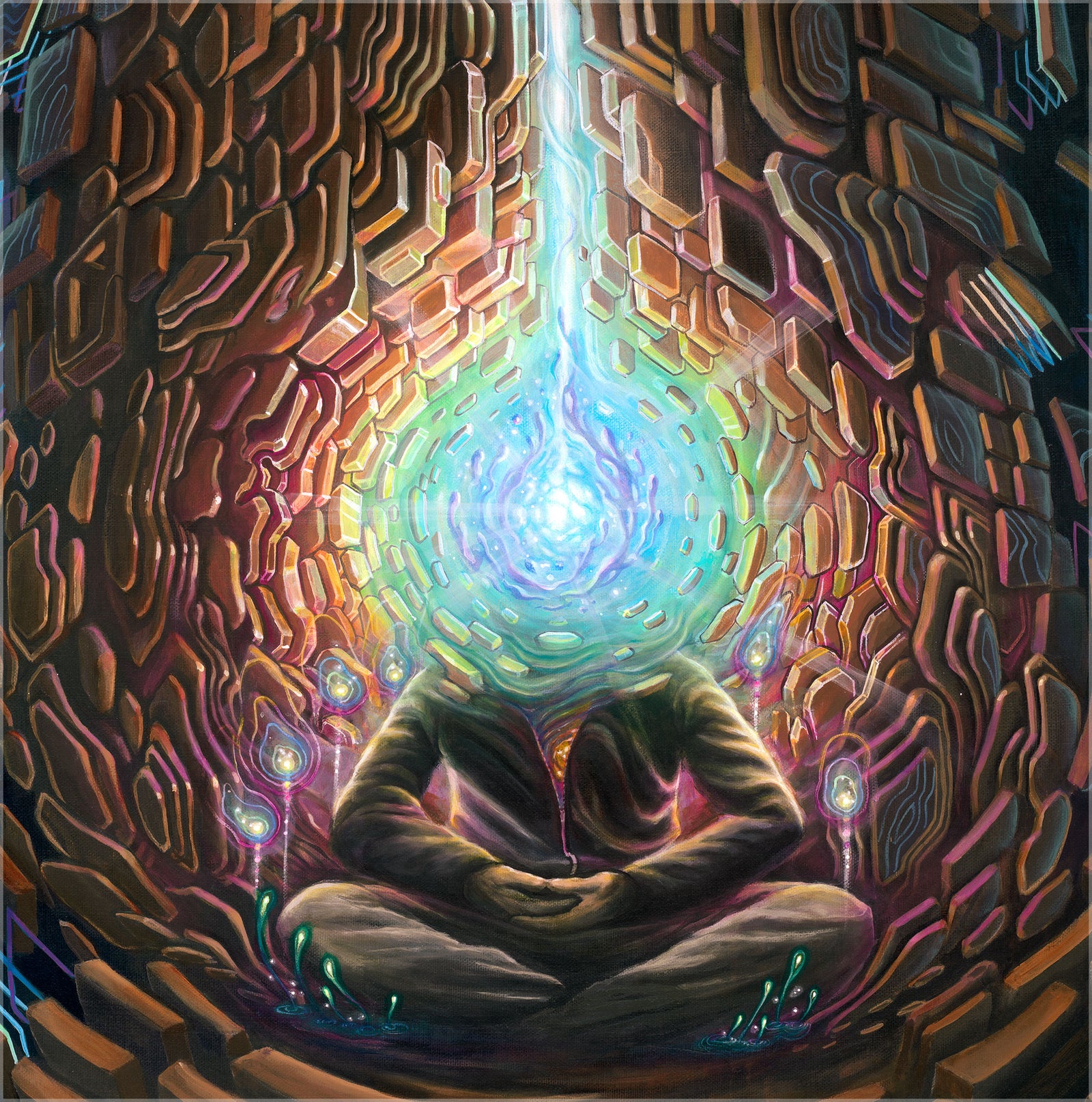 Closer To The Core Stretched Canvas by Blake Foster x Sean Zenner