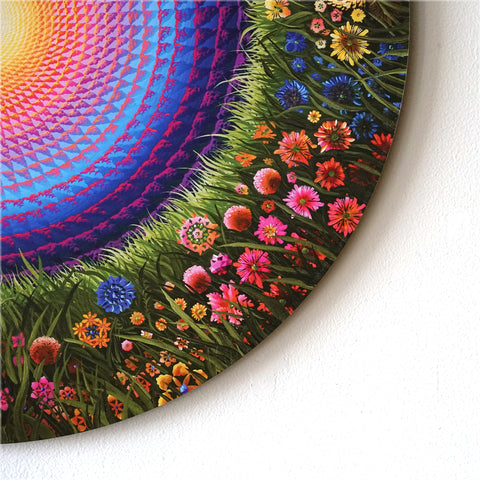 Flower Mandala XL Aluminum Print by Justin Lovato